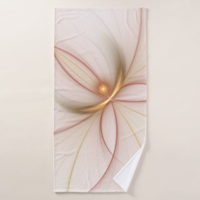 Nobly Copper And Gold Abstract Modern Fractal Art Bath Towel (Bath Towel)