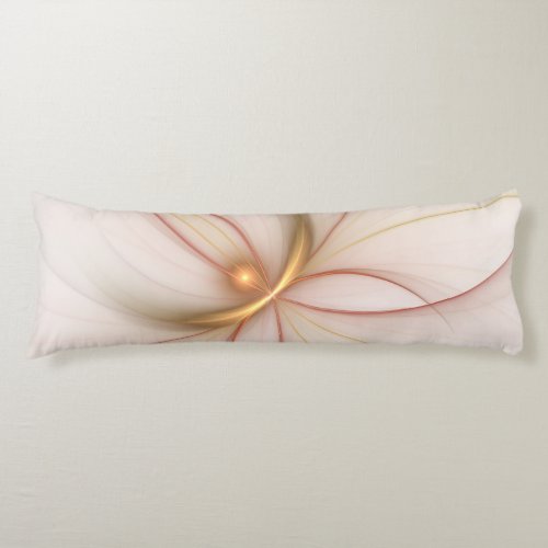 Nobly Copper And Gold Abstract Modern Fractal Art Body Pillow