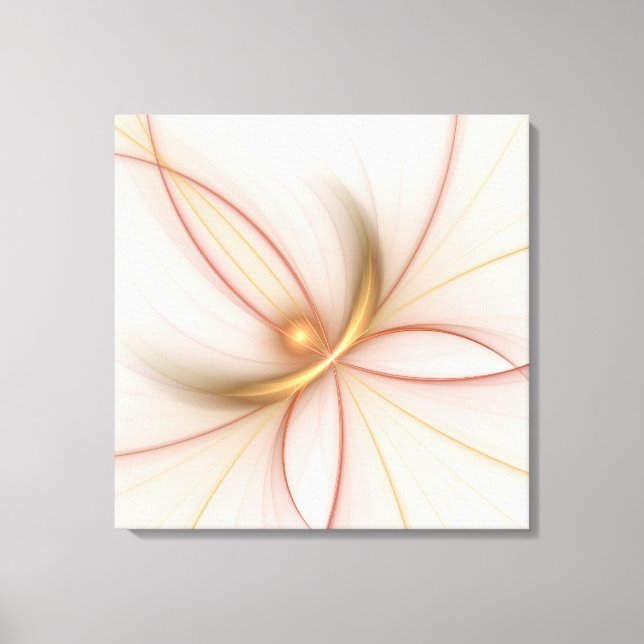 Nobly Copper And Gold Abstract Modern Fractal Art Canvas Print (Front)