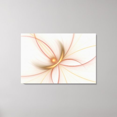 Nobly Copper And Gold Abstract Modern Fractal Art Canvas Print