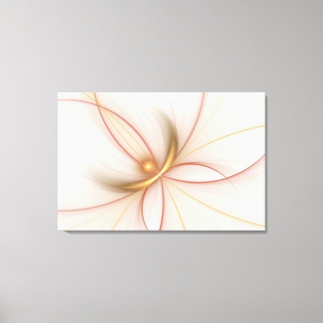 Nobly Copper And Gold Abstract Modern Fractal Art Canvas Print (Front)