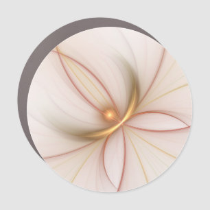 Nobly Copper And Gold Abstract Modern Fractal Art Car Magnet