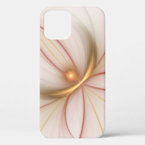 Nobly Copper And Gold Abstract Modern Fractal Art iPhone 12 Case