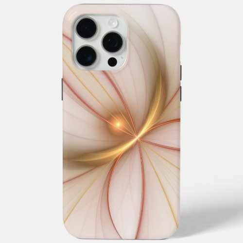 Nobly Copper And Gold Abstract Modern Fractal Art iPhone 15 Pro Max Case