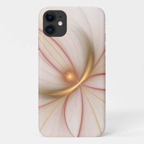 Nobly Copper And Gold Abstract Modern Fractal Art iPhone 11 Case