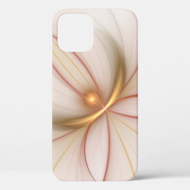 Nobly Copper And Gold Abstract Modern Fractal Art Case-Mate iPhone Case (Back)