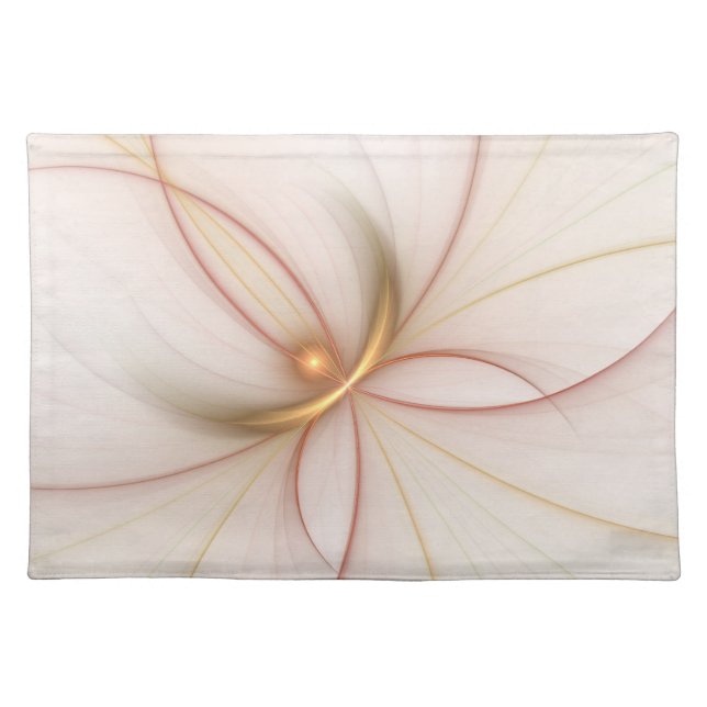 Nobly Copper And Gold Abstract Modern Fractal Art Cloth Placemat (Front)