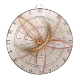 Nobly Copper And Gold Abstract Modern Fractal Art Dart Board