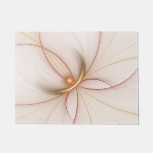 Nobly Copper And Gold Abstract Modern Fractal Art Doormat