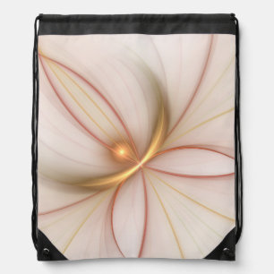 Nobly Copper And Gold Abstract Modern Fractal Art Drawstring Bag