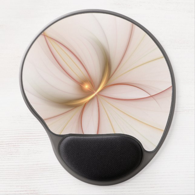 Nobly Copper And Gold Abstract Modern Fractal Art Gel Mouse Pad (Front)