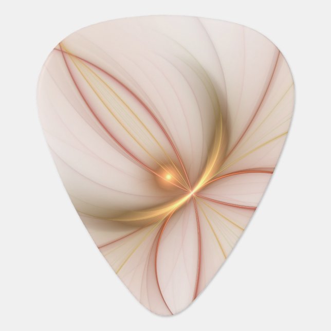 Nobly Copper And Gold Abstract Modern Fractal Art Guitar Pick (Front)