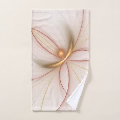 Nobly Copper And Gold Abstract Modern Fractal Art Hand Towel