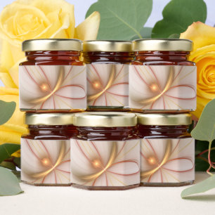 Nobly Copper And Gold Abstract Modern Fractal Art Honey Jar Favors