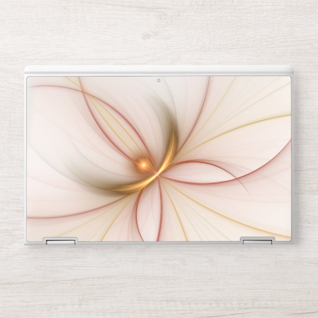 Nobly Copper And Gold Abstract Modern Fractal Art HP Laptop Skin (Front)