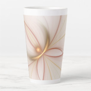 Nobly Copper And Gold Abstract Modern Fractal Art Latte Mug