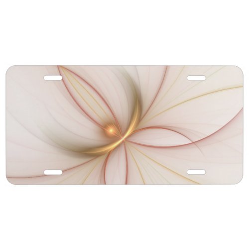 Nobly Copper And Gold Abstract Modern Fractal Art License Plate