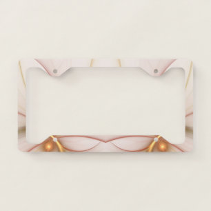 Nobly Copper And Gold Abstract Modern Fractal Art License Plate Frame
