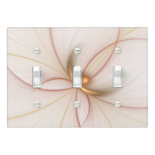 Nobly Copper And Gold Abstract Modern Fractal Art Light Switch Cover