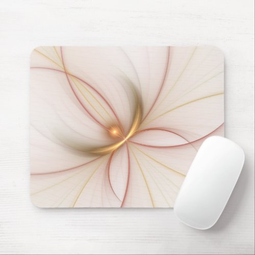Nobly Copper And Gold Abstract Modern Fractal Art Mouse Pad