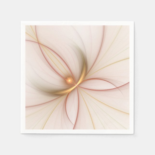Nobly Copper And Gold Abstract Modern Fractal Art Napkins (Front)