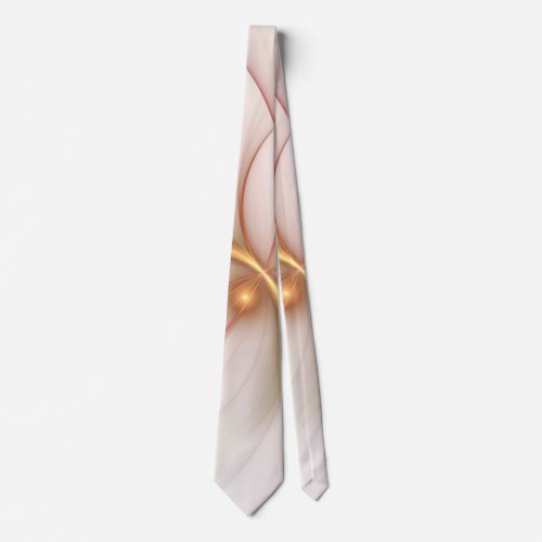 Nobly Copper And Gold Abstract Modern Fractal Art Neck Tie