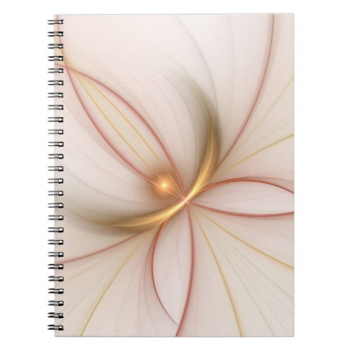 Nobly Copper And Gold Abstract Modern Fractal Art Notebook