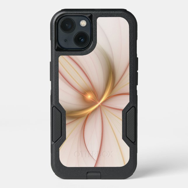 Nobly Copper And Gold Abstract Modern Fractal Art Otterbox iPhone Case (Back)