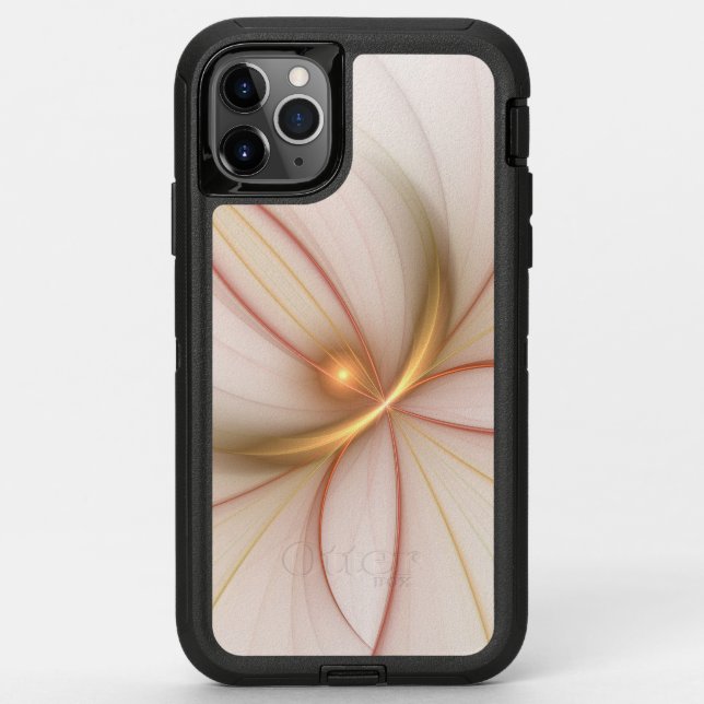 Nobly Copper And Gold Abstract Modern Fractal Art Otterbox iPhone Case (Back)