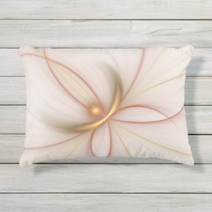 Nobly Copper And Gold Abstract Modern Fractal Art Outdoor Pillow