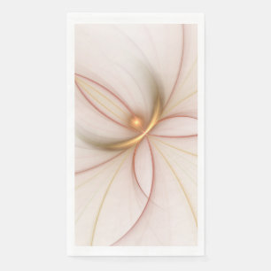 Nobly Copper And Gold Abstract Modern Fractal Art Paper Guest Towels