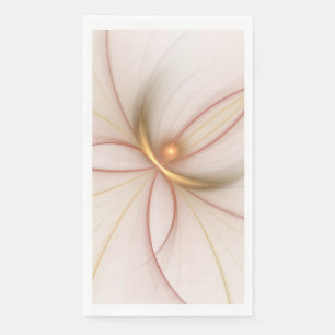 Nobly Copper And Gold Abstract Modern Fractal Art Paper Guest Towels