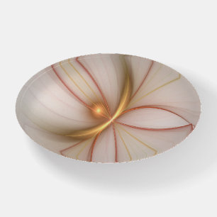 Nobly Copper And Gold Abstract Modern Fractal Art Paperweight