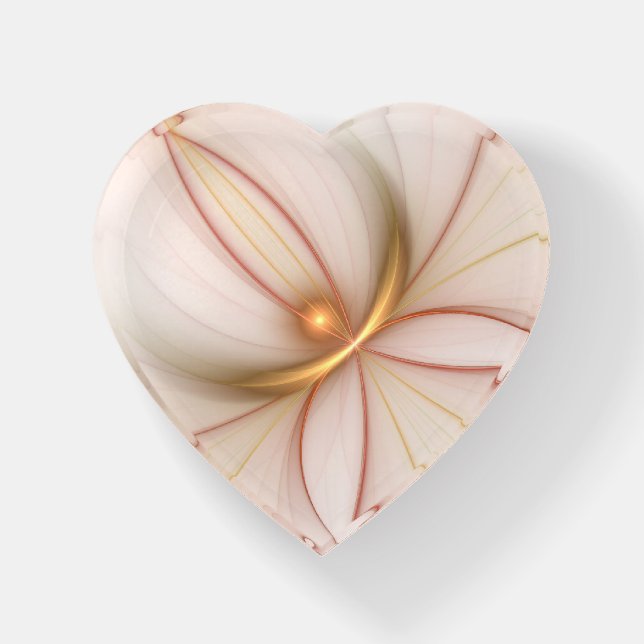 Nobly Copper And Gold Abstract Modern Fractal Art Paperweight (Front)