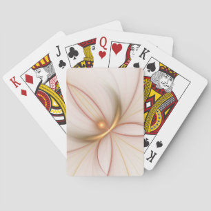 Nobly Copper And Gold Abstract Modern Fractal Art Poker Cards
