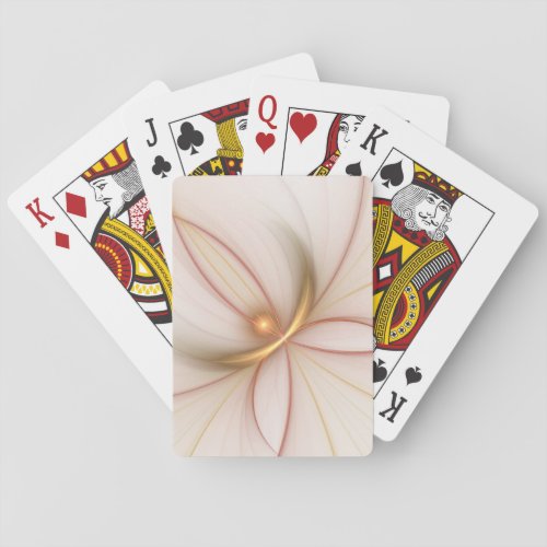 Nobly Copper And Gold Abstract Modern Fractal Art Poker Cards