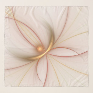 Nobly Copper And Gold Abstract Modern Fractal Art Scarf