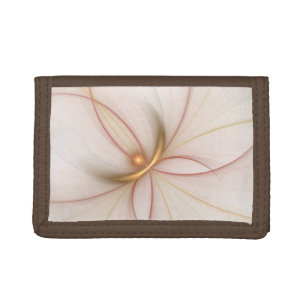 Nobly Copper And Gold Abstract Modern Fractal Art Trifold Wallet