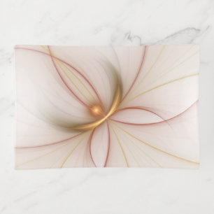 Nobly Copper And Gold Abstract Modern Fractal Art Trinket Tray