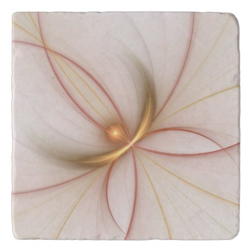Nobly Copper And Gold Abstract Modern Fractal Art Trivet