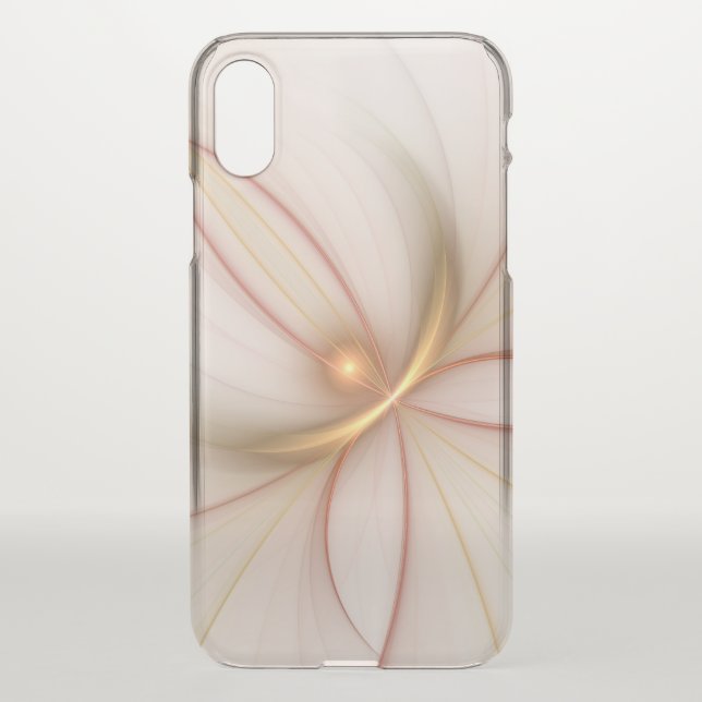 Nobly Copper And Gold Abstract Modern Fractal Art Uncommon iPhone Case (Back)