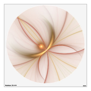 Nobly Copper And Gold Abstract Modern Fractal Art Wall Decal