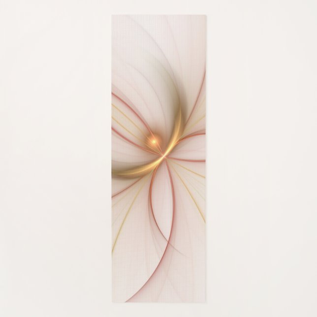 Nobly Copper And Gold Abstract Modern Fractal Art Yoga Mat (Front)