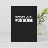 Nobody Cares Work Harder Fitness Workout Gym Gift (Standing Front)