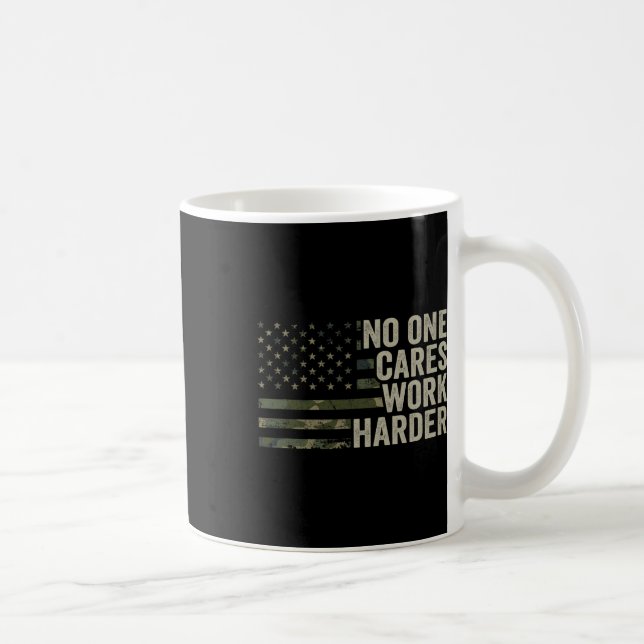 Nobody Cares Work Harder - Motivational Workout Gy Coffee Mug (Right)