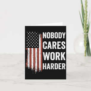 Nobody Cares Work Harder Motivational Workout Gym Card