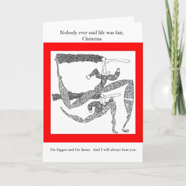 Nobody ever said life was fair, Chris... Card (Front)