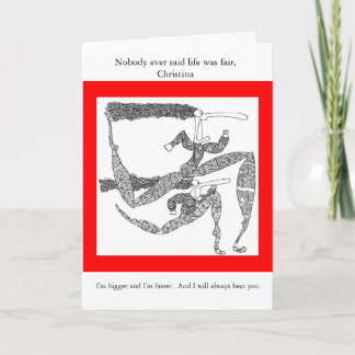 Nobody ever said life was fair, Chris... Card