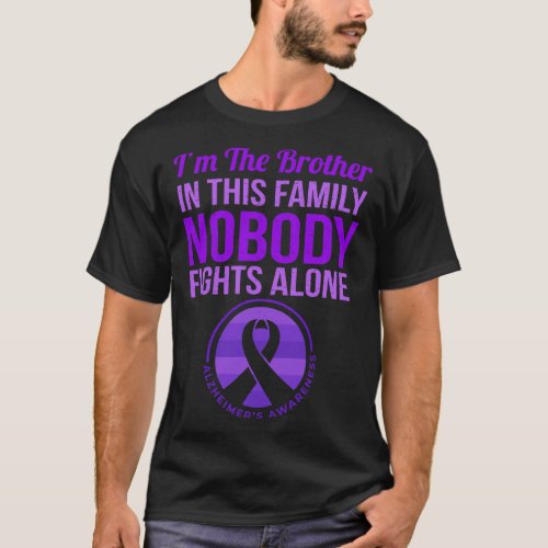 Nobody Fights Alone Alzheimerheimers Awareness  T_Shirt