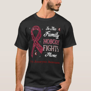 Nobody Fights Alone Brain Aneurysm Awareness T-Shirt